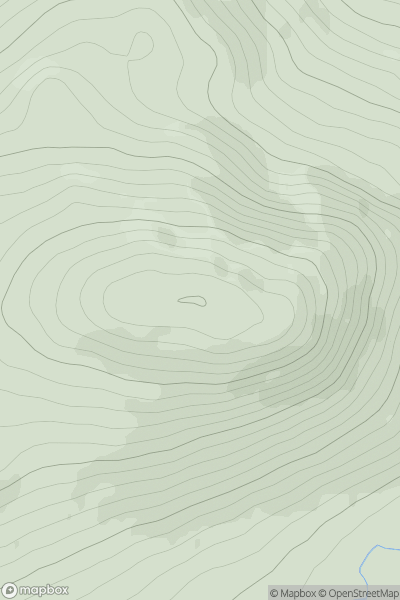 Thumbnail image for Glas Bheinn [Loch Arkaig to Glen Moriston] [NN133974] showing contour plot for surrounding peak